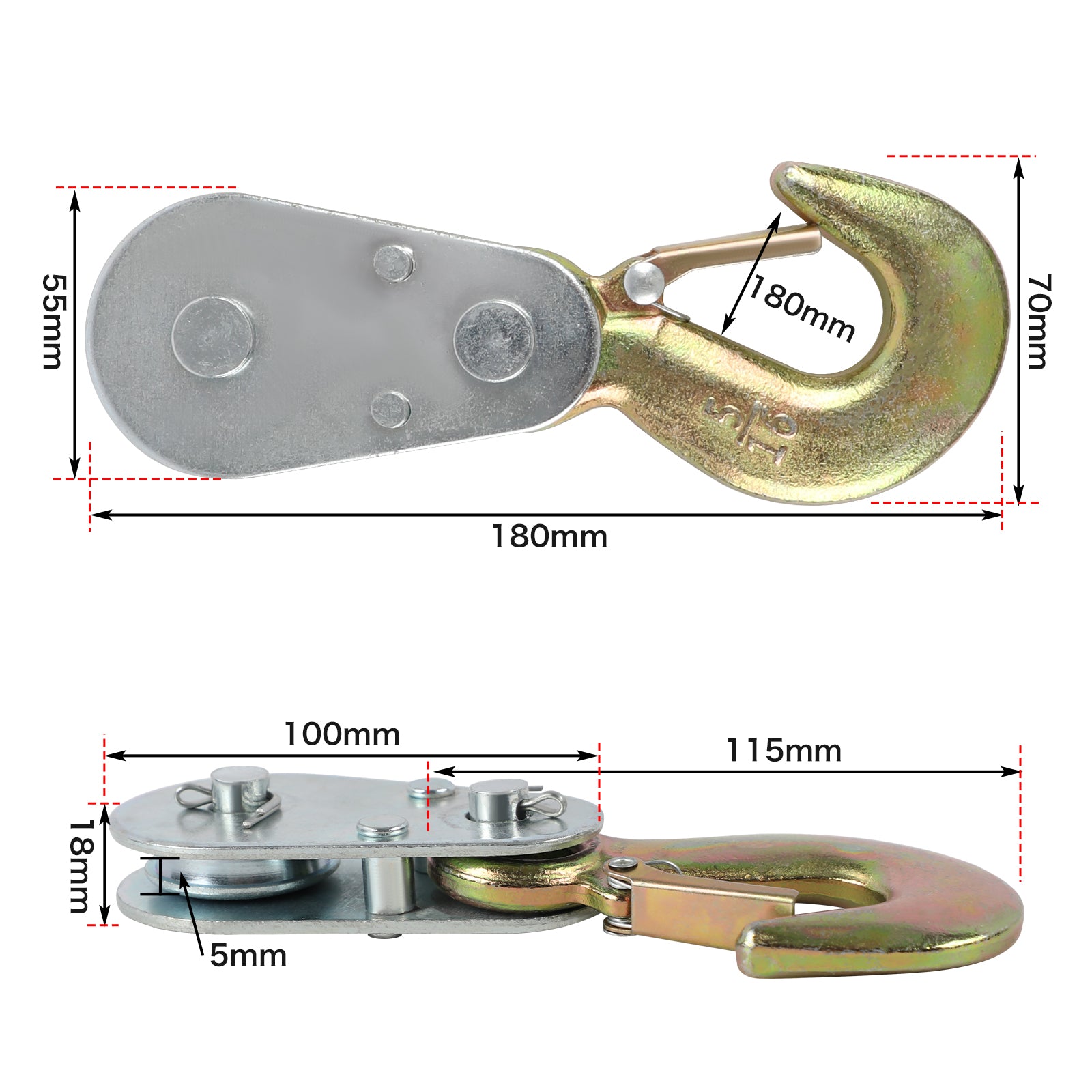 X-BULL 4 Ton Snatch Block Pulley Hook