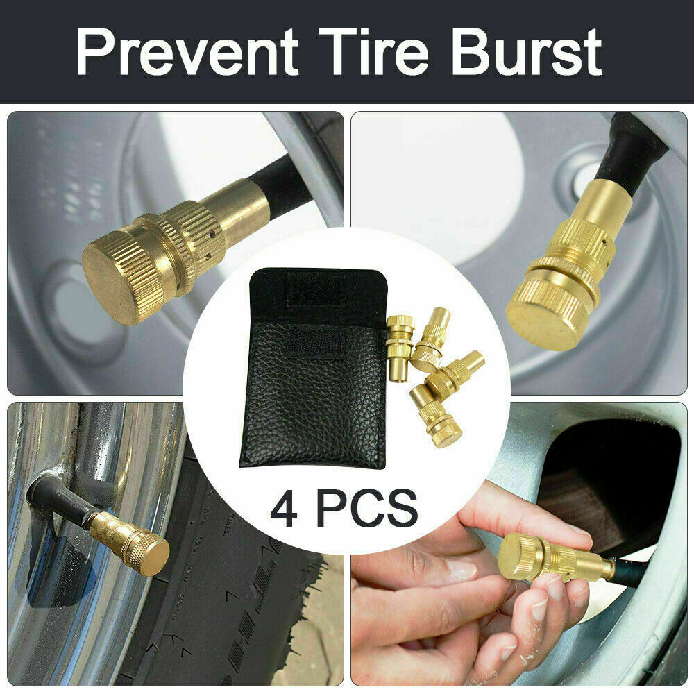 X-BULL 4 Brass Tyre Deflators 0-90psi, 40x15mm, Automatic Pressure Gauge - SuperSaverAU - view 2