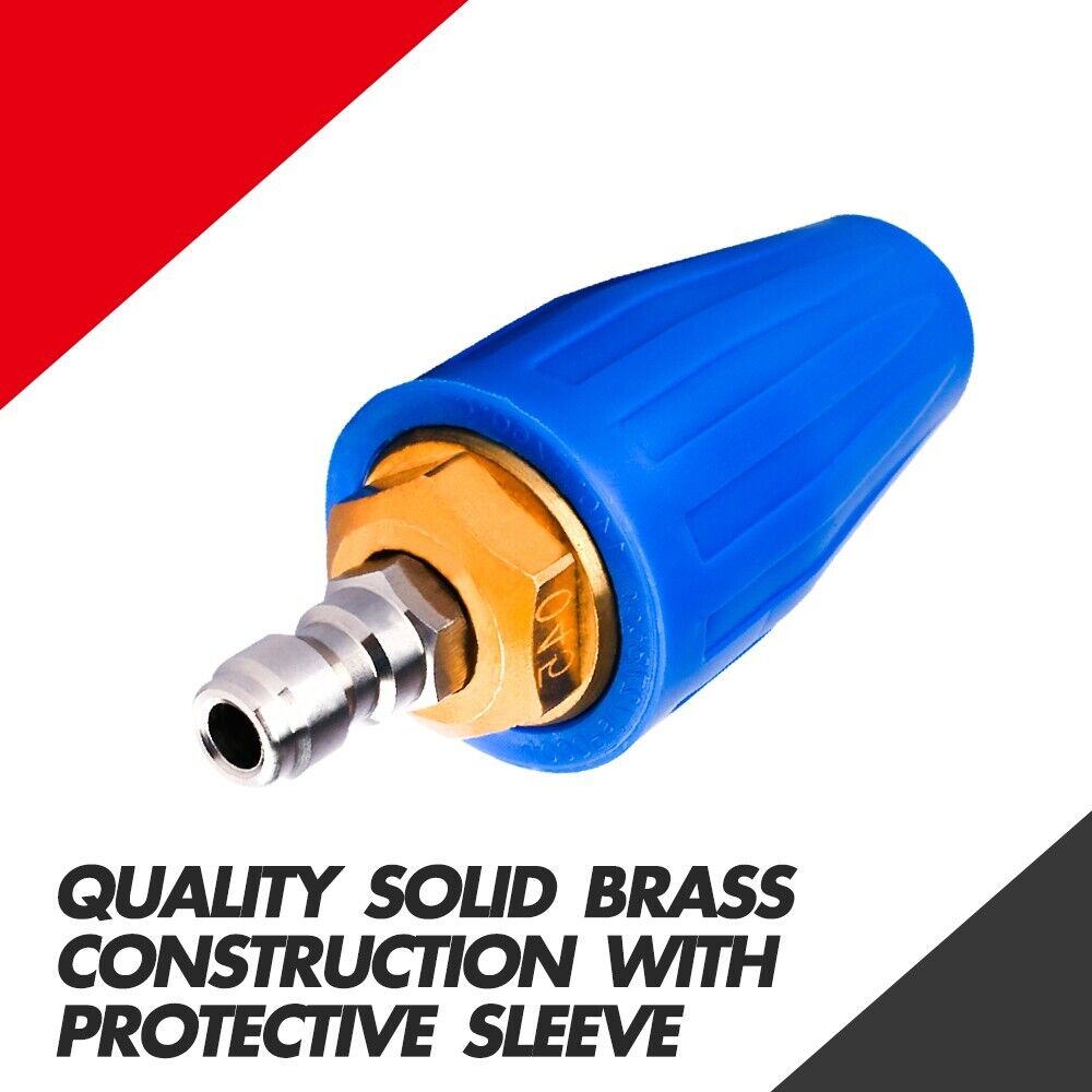 X-BULL Pressure Washer Turbo Nozzle Head 4000PSI 1/4 BSP - Blue