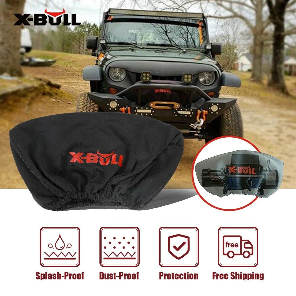 X-BULL Waterproof Winch Cover 8000-17000lbs Black