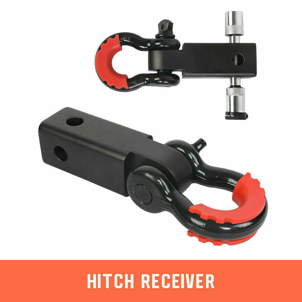 X-BULL 11 Piece 4WD Winch Recovery Kit Black