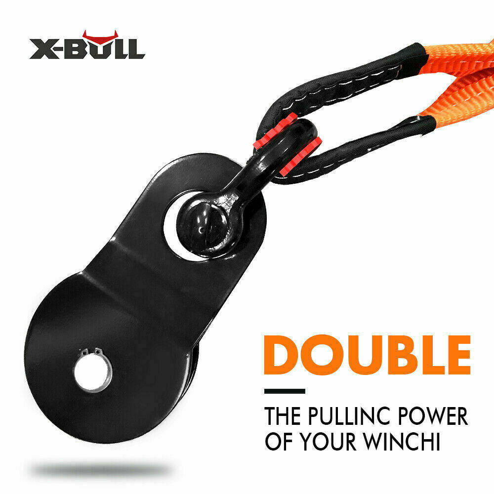 X-BULL 11 Piece 4WD Winch Recovery Kit Black