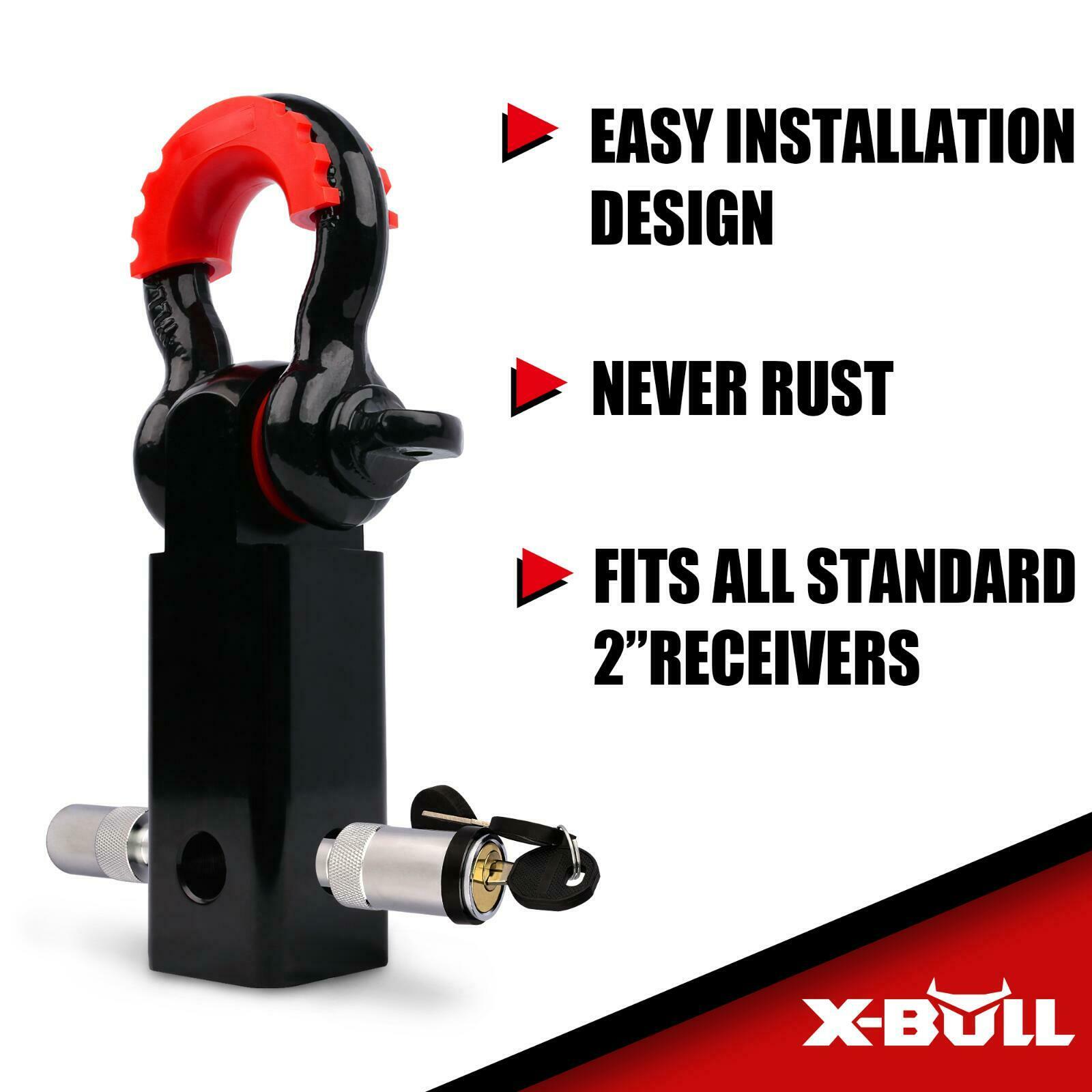 X-BULL 5T Hitch Receiver with Bow Shackle