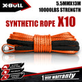 X-BULL 5.5mm x 13m SK75 Synthetic Winch Rope - 10 Pack