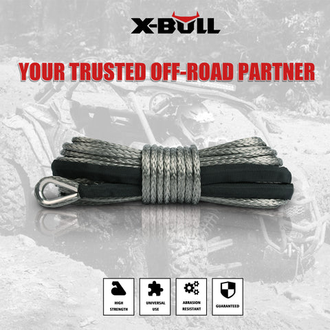 X-BULL 5.5mm x 13m SK75 Synthetic Winch Rope - 10 Pack