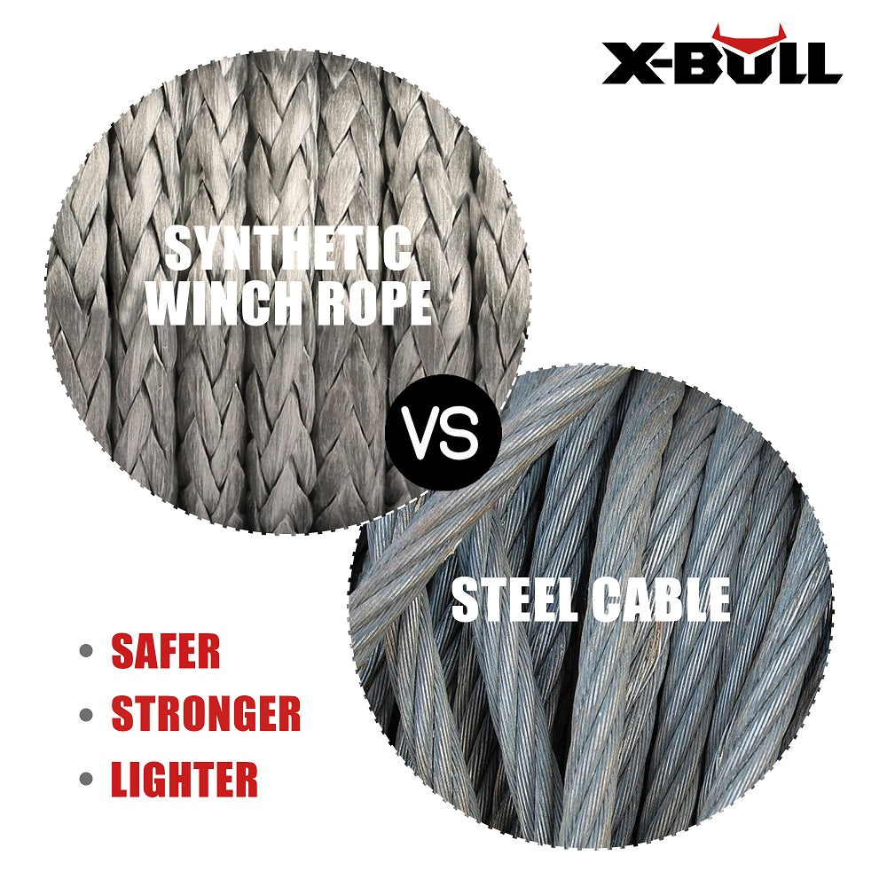 X-BULL 5.5mm x 13m Synthetic Winch Rope 4WD Recovery