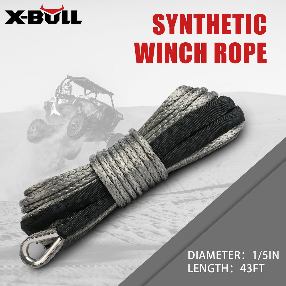 X-BULL 5.5mm x 13m Synthetic Winch Rope 4WD Recovery