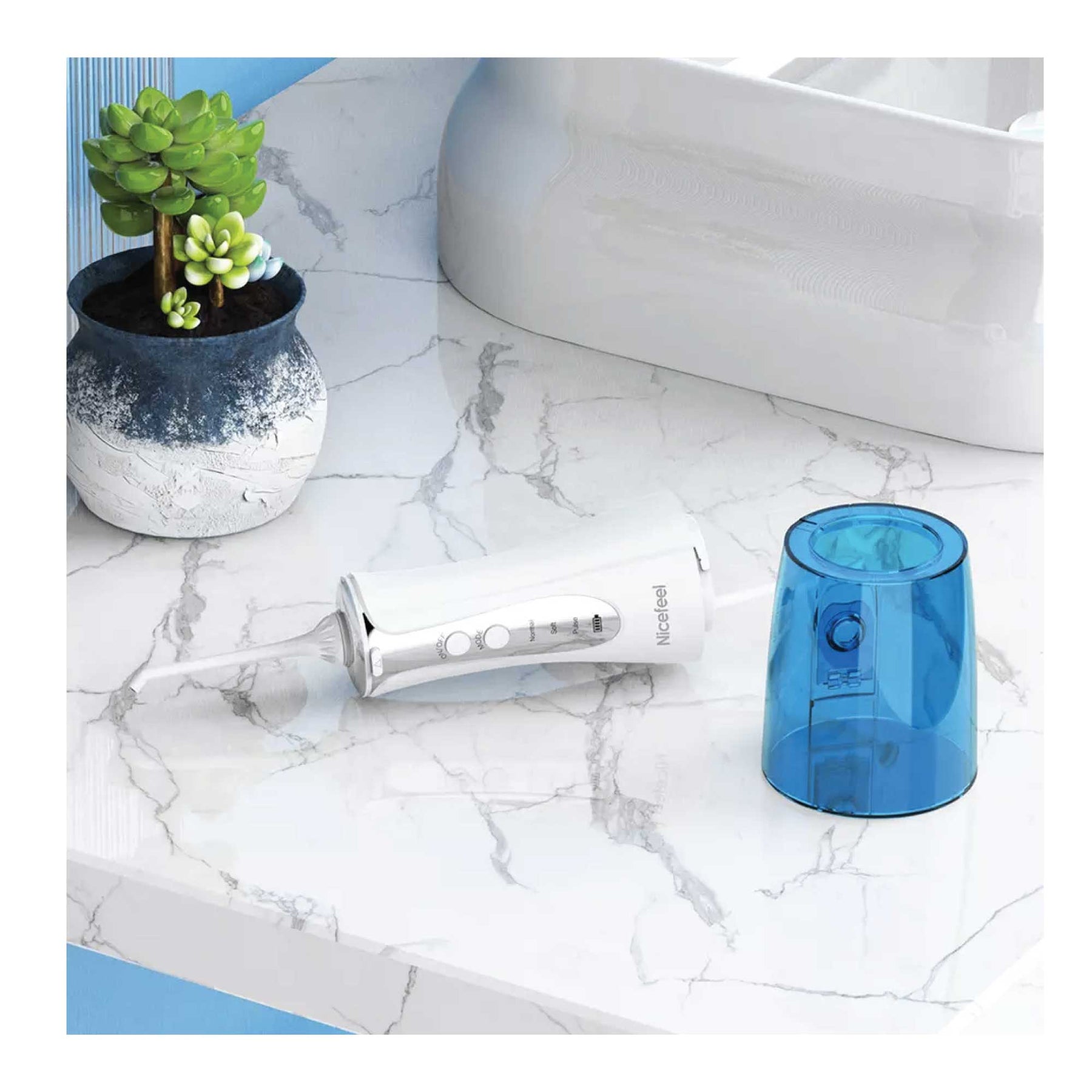 Portable Cordless Oral Irrigator Teeth Flosser 320ml Rechargeable Dental Water Spa - SuperSaverAU - view 4