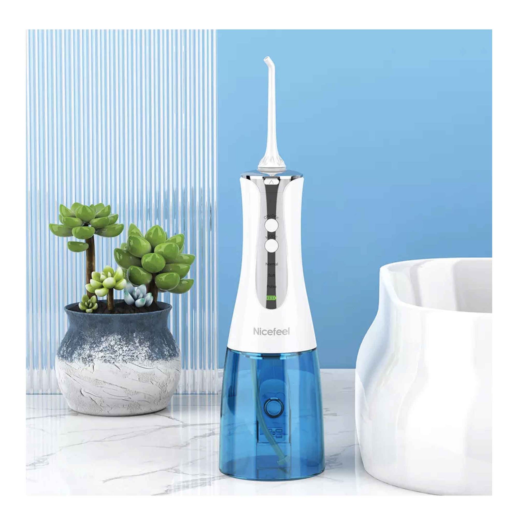 Portable Cordless Oral Irrigator Teeth Flosser 320ml Rechargeable Dental Water Spa - SuperSaverAU - view 6