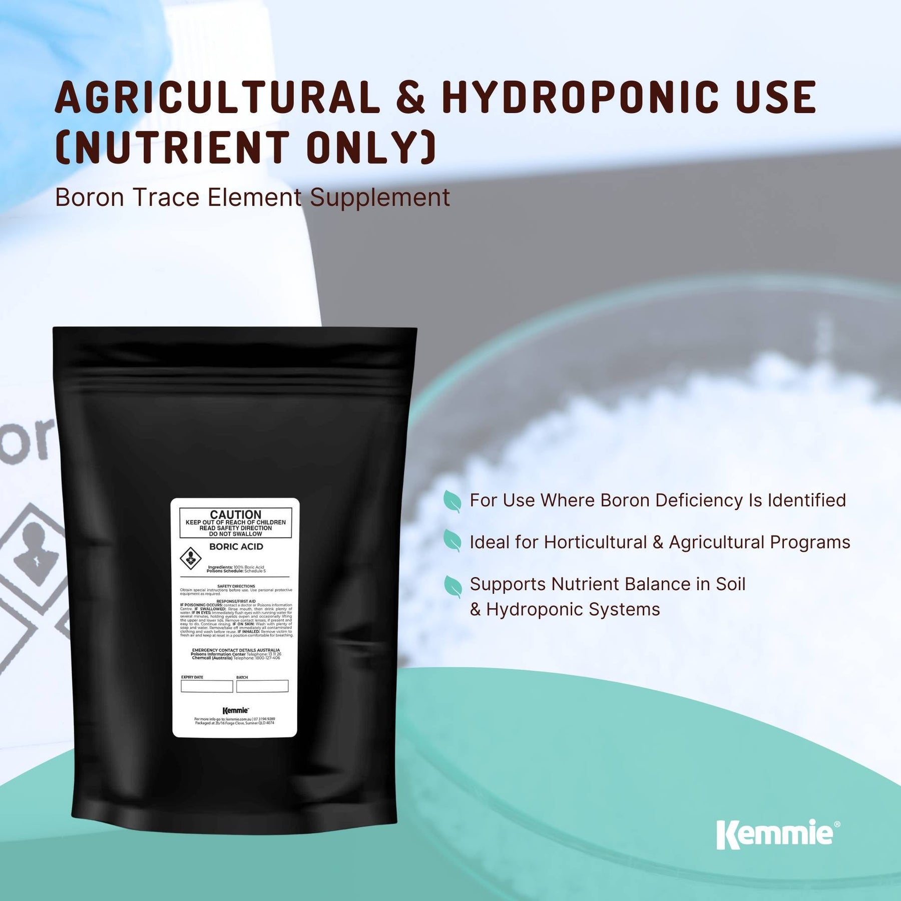Boric Acid Powder 2Kg - 99.9% Pure, Fully Soluble, Pest Control for Ants & Cockroaches - SuperSaverAU - view 4