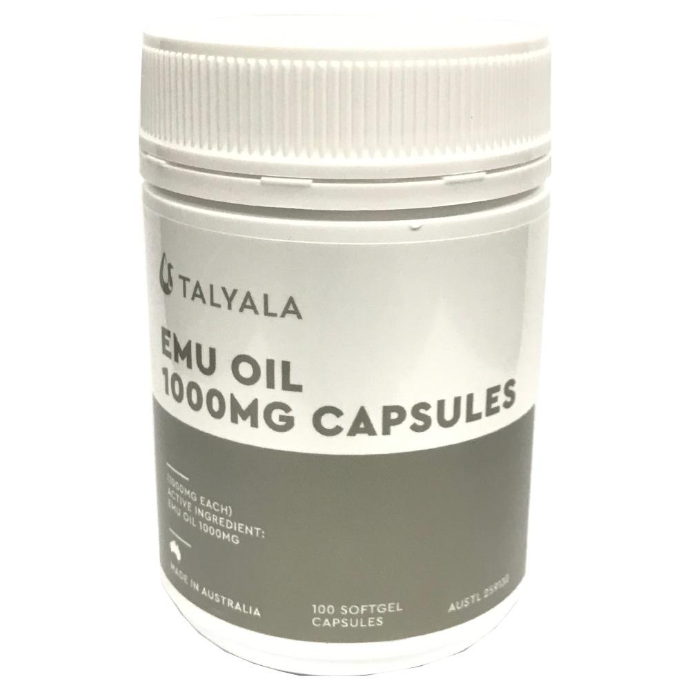 Emu Oil Capsules Pure 100 x 1000mg - Eczema Cholesterol Skin Hair Pain Arthritis - SuperSaverAU - view 1