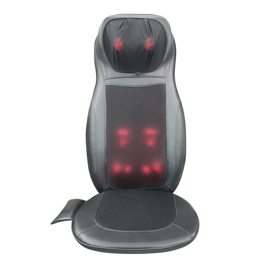 Shiatsu Kneading Heat Massage Cushion with Vibration for Chair and Car Seat Black - SuperSaverAU - view 1