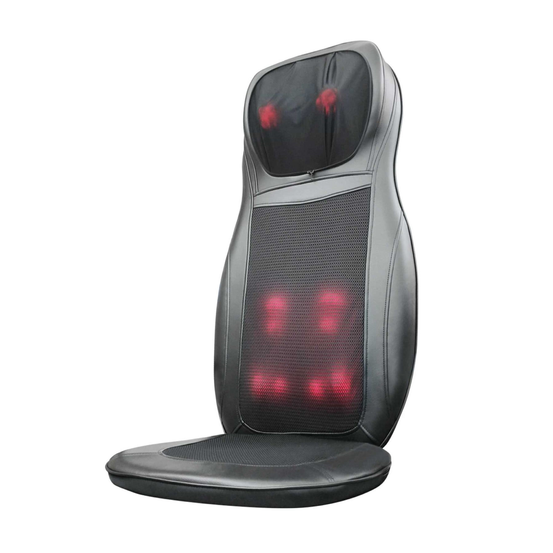 Shiatsu Kneading Heat Massage Cushion with Vibration for Chair and Car Seat Black - SuperSaverAU - view 2