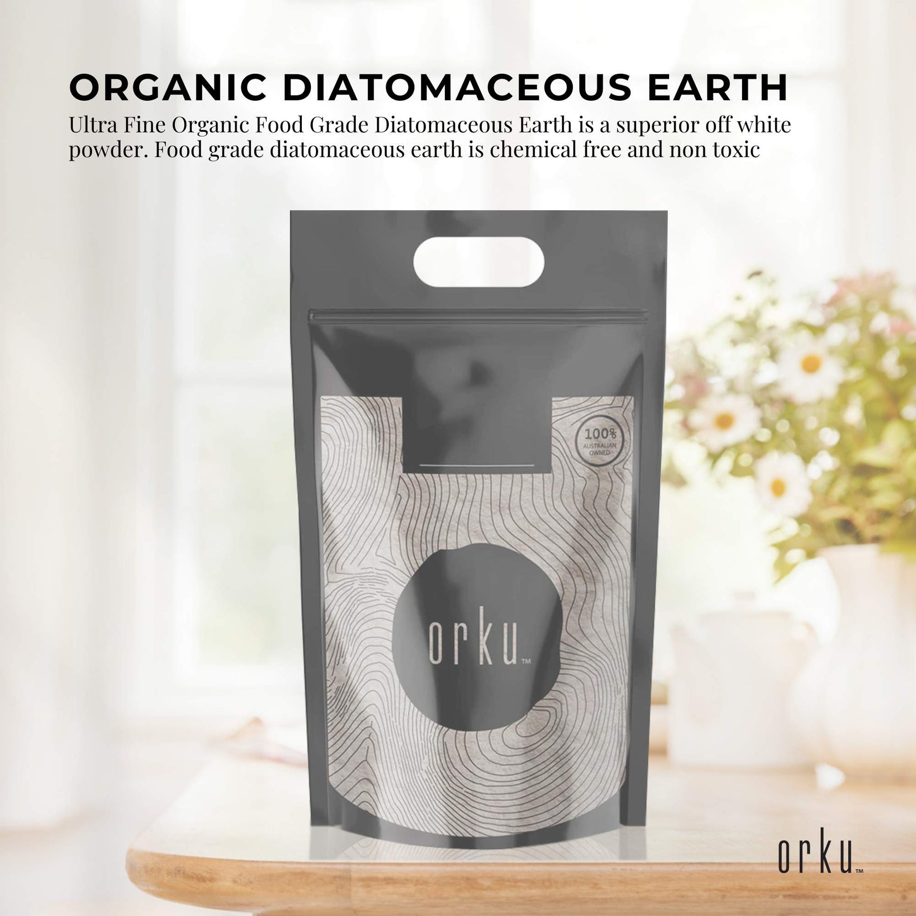 Organic Food Grade Fine Diatomaceous Earth Powder 5Kg FDA Approved - SuperSaverAU - view 2