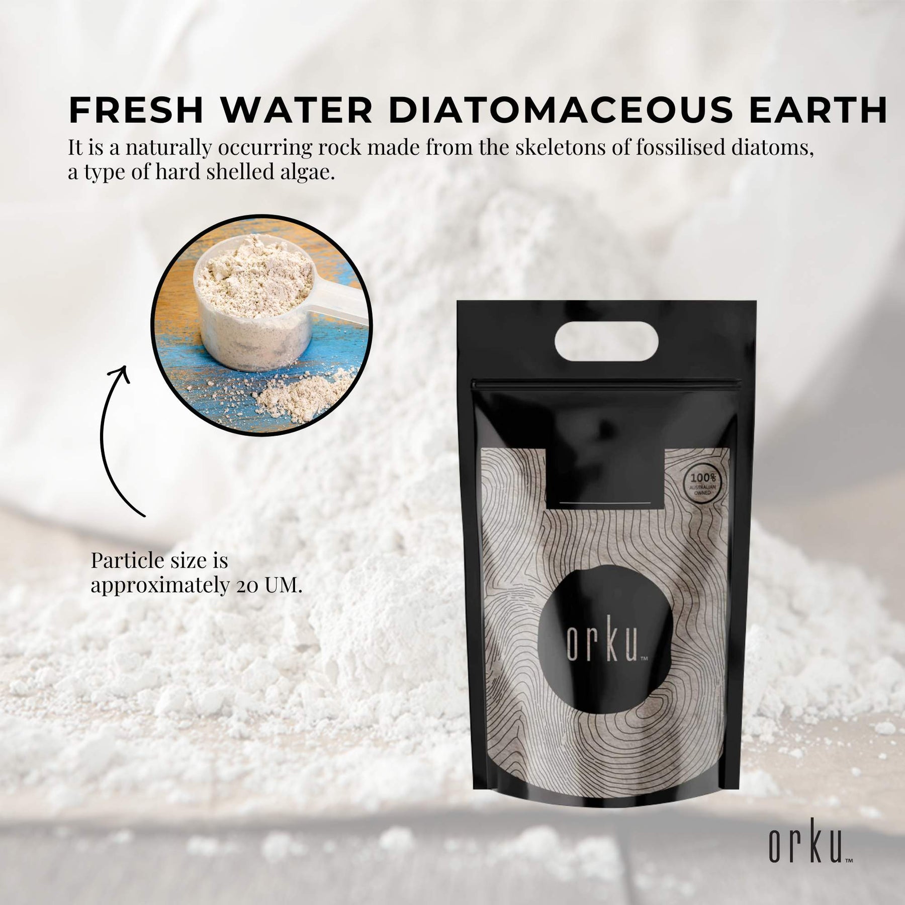 22.6Kg Organic Fine Diatomaceous Earth - Food Grade Fossil Shell Flour Powder - SuperSaverAU - view 4