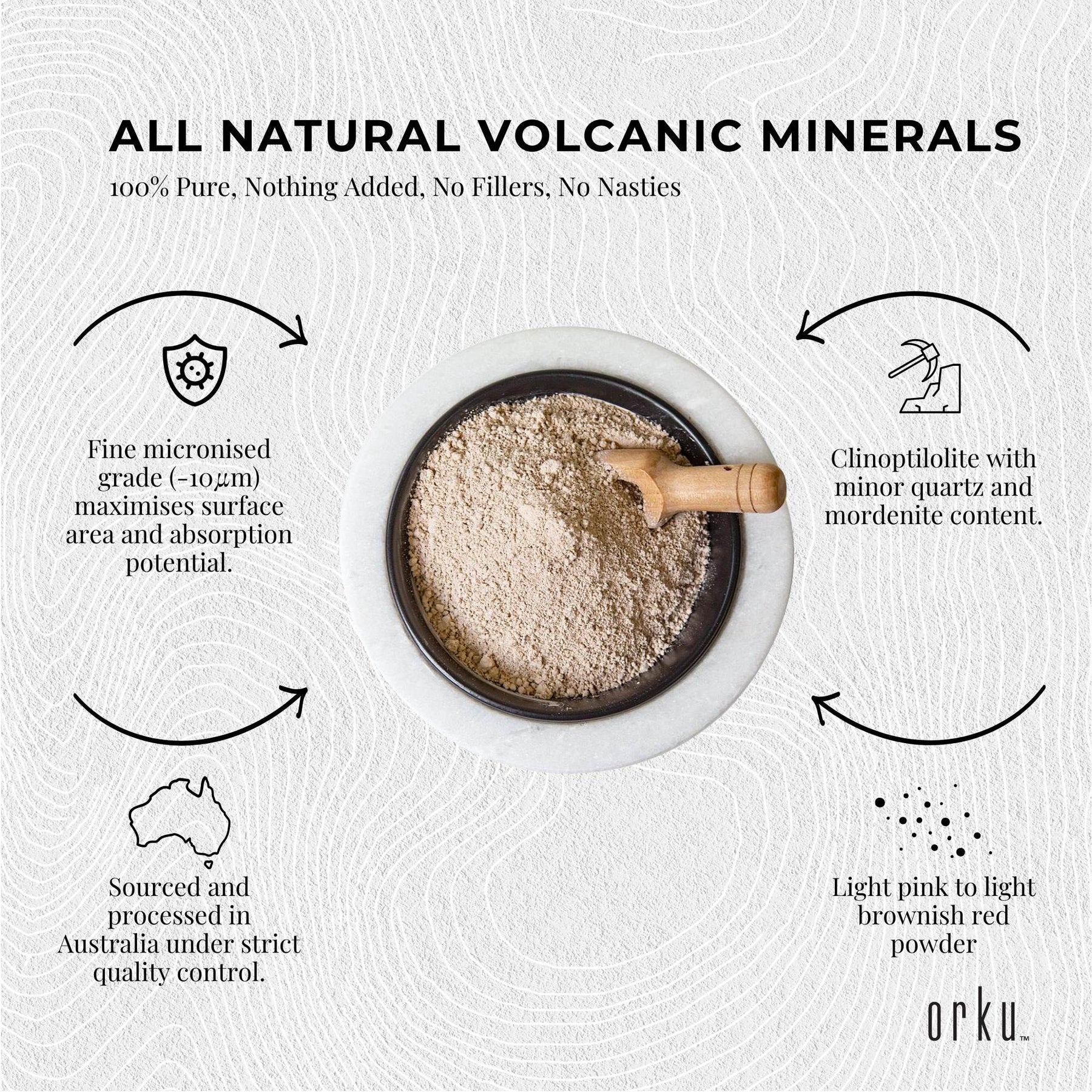 400g Pure Micronised Zeolite Powder Mineral - Micronized Volcamin