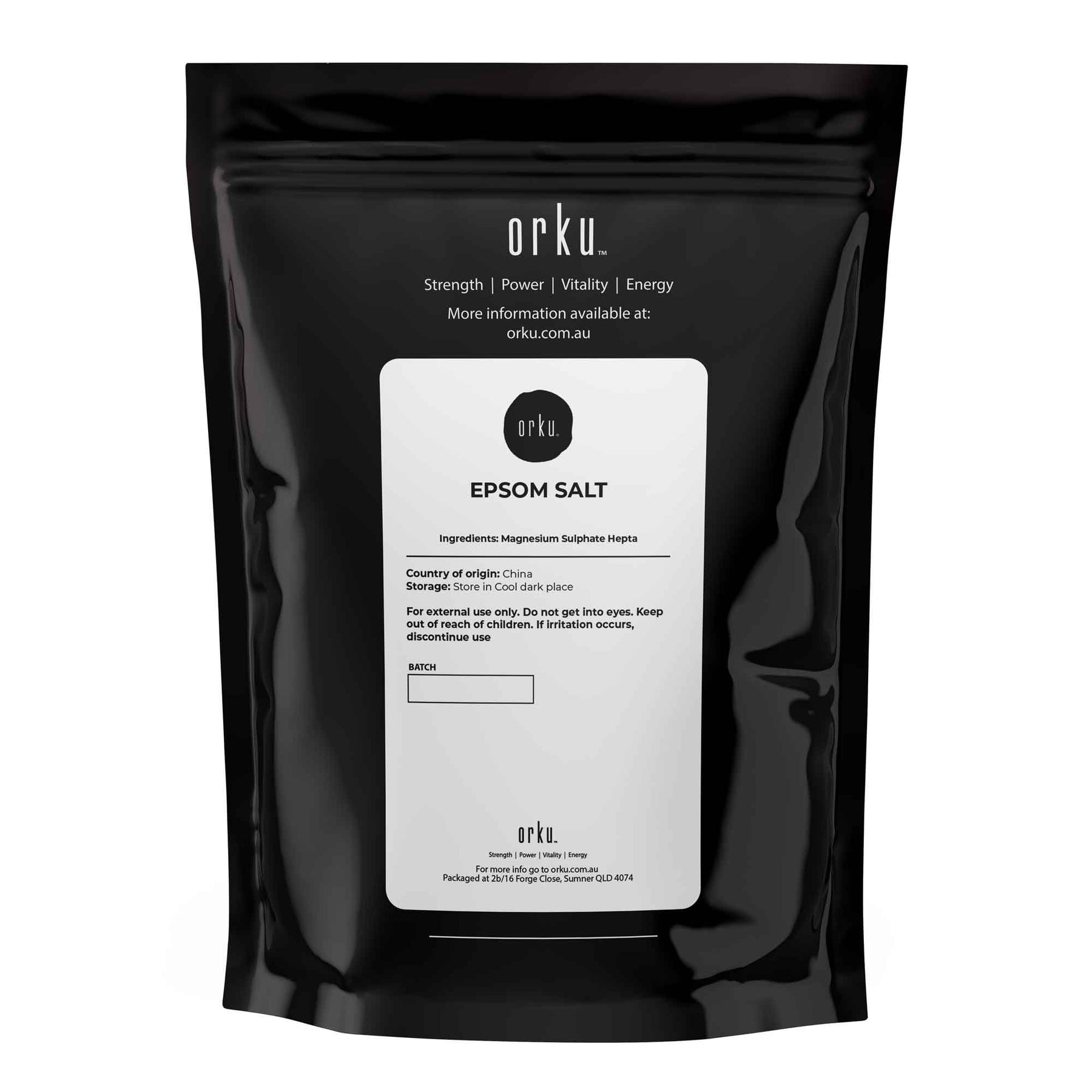 Orku 2Kg Epsom Salt - Magnesium Sulphate Bath Salts For Skin Body Sulfate - SuperSaverAU - view 5
