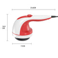 Handheld Vibration Massager Red - 4 Interchangeable Heads Adjustable Speed - SuperSaverAU - view 2