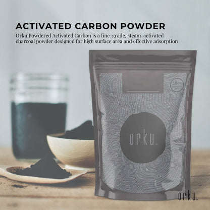 Orku 10g Activated Carbon Powder Coconut Charcoal - Water Filtration