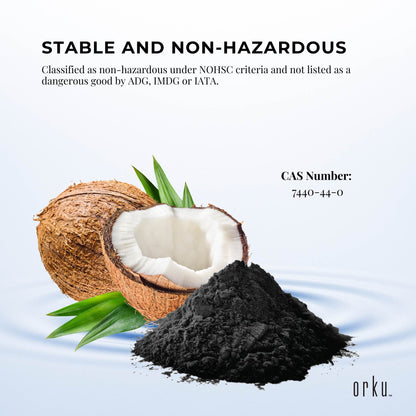 Orku 10g Activated Carbon Powder Coconut Charcoal - Water Filtration