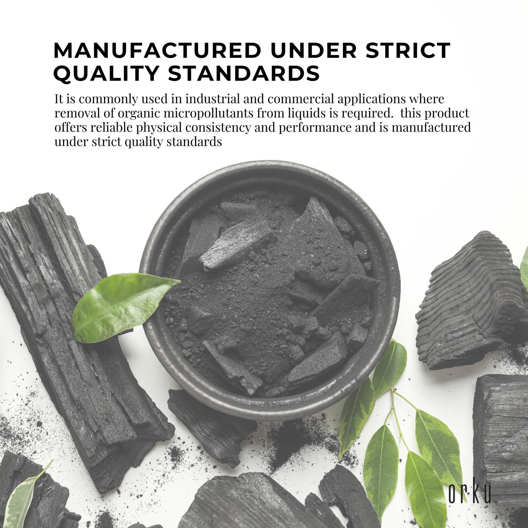 Orku 50g Activated Carbon Powder Coconut Charcoal -  Water Filtration