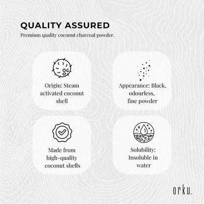 Orku 400g Activated Carbon Powder Coconut Charcoal - Water Filtration