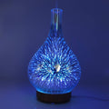 Premium 100ml Mirror 3D Fireworks USB Aroma Diffuser with LED Lights