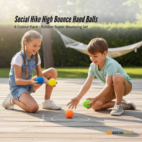 High Bounce Hand Balls 4 Colour Pack - Rubber Bouncing Set - SuperSaverAU - view 2