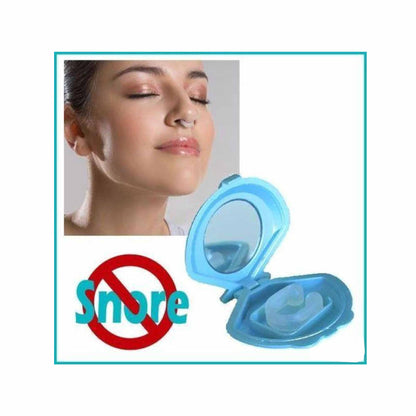 Silicone Anti Snoring Aid Device - 5x Nose Clips with Protective Cases