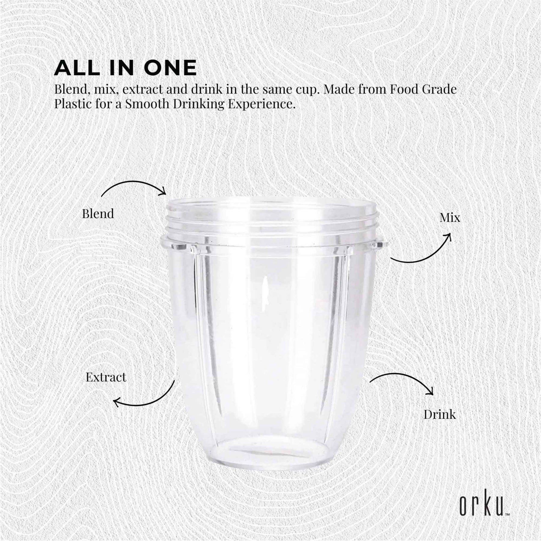 For Nutribullet Small Short Little 18 Oz Cup - For 600W + 900W Model Replacement - SuperSaverAU - view 6
