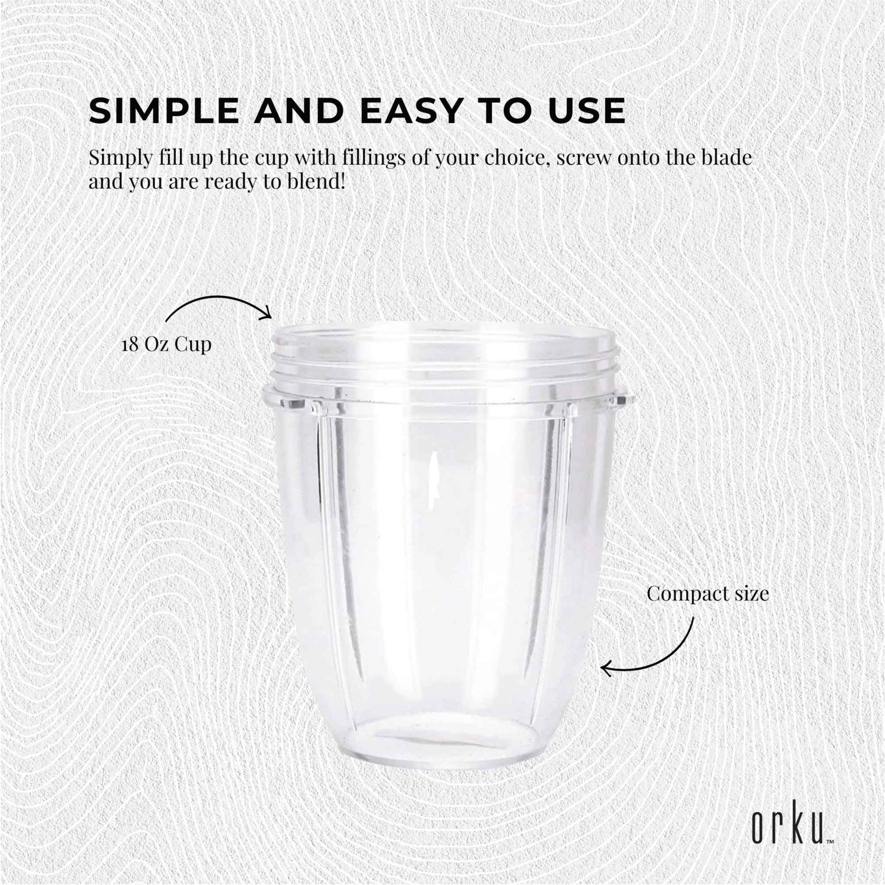 For Nutribullet Small Short Little 18 Oz Cup - For 600W + 900W Model Replacement - SuperSaverAU - view 7