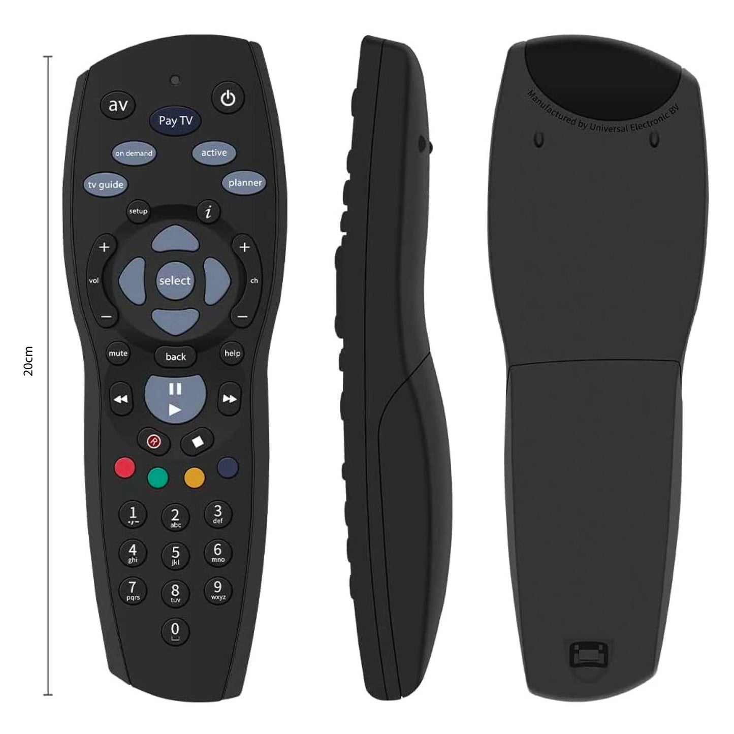 Tooleroo 2x Black Foxtel PayTV Remote Controls for Foxtel MyStar SKY NZ