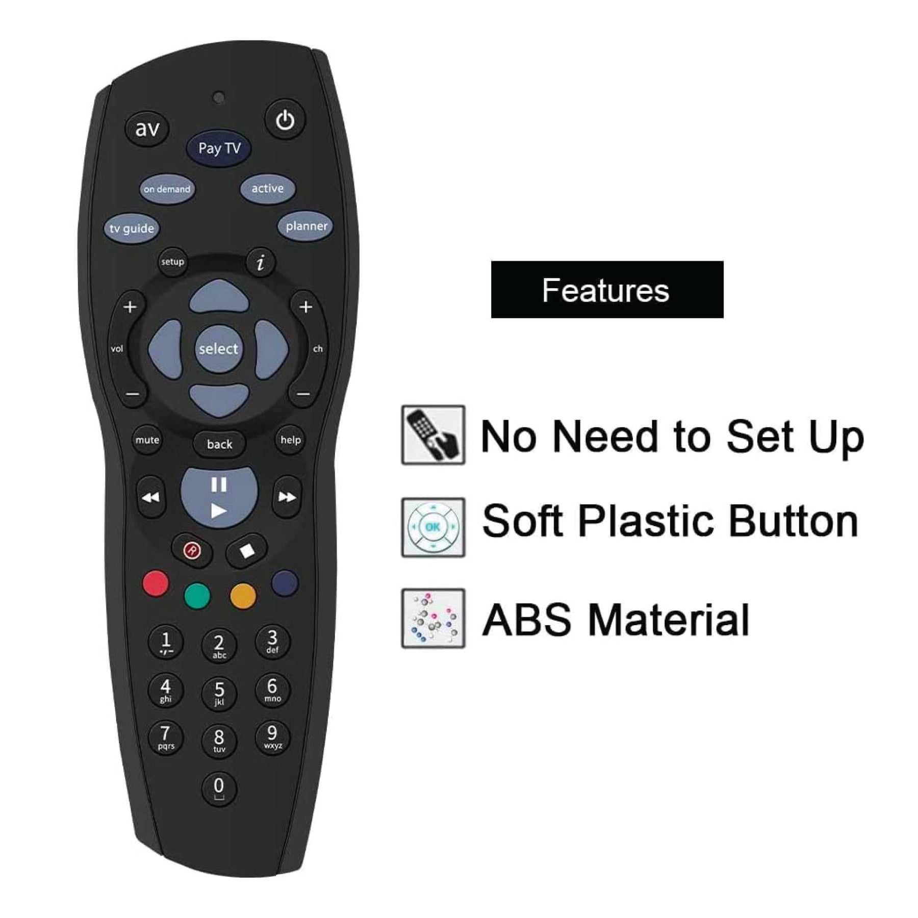 Tooleroo 2x Black Foxtel PayTV Remote Controls for Foxtel MyStar SKY NZ - SuperSaverAU - view 3