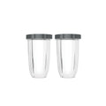For Nutribullet 2 Tall Cups + 2 Stay Fresh Lid For Nutri 600 and 900 Models - SuperSaverAU - view 2