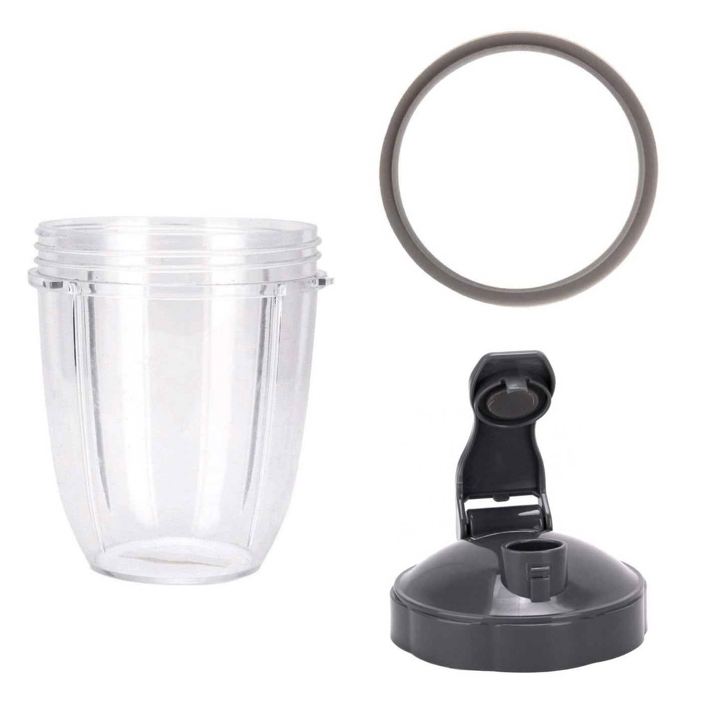 For Nutribullet Short Cup + Fliptop Lid + Grey Seal - For 900 and 600 Models