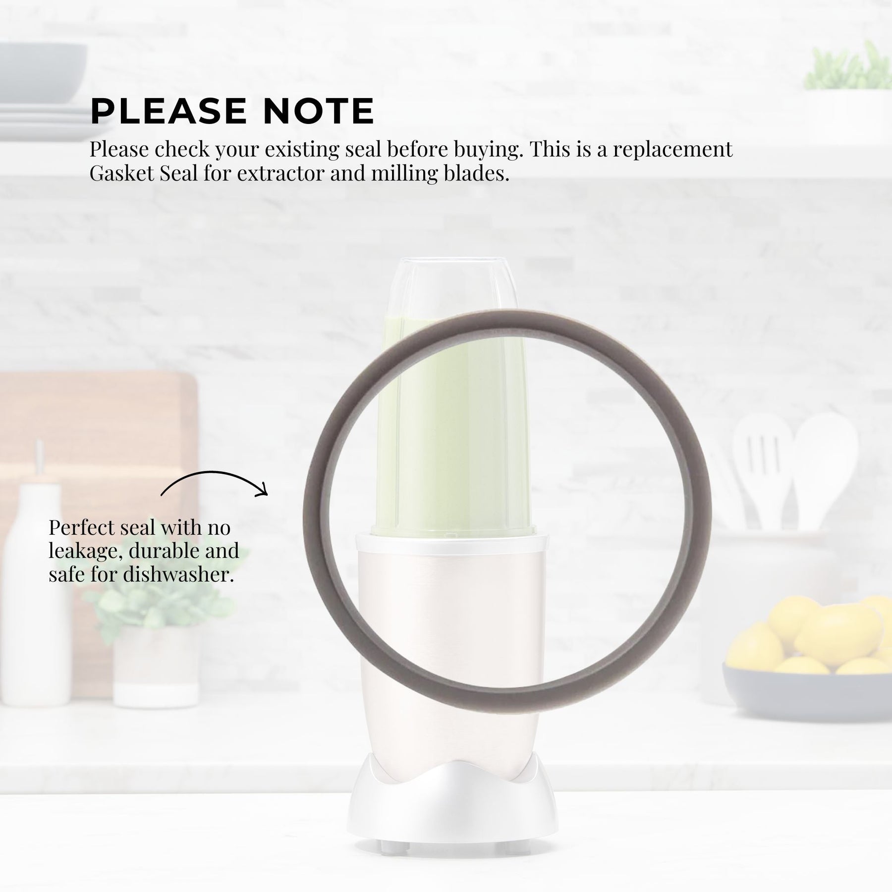 For Nutribullet Short Cup + Fliptop Lid + Grey Seal - For 900 and 600 Models - SuperSaverAU - view 4