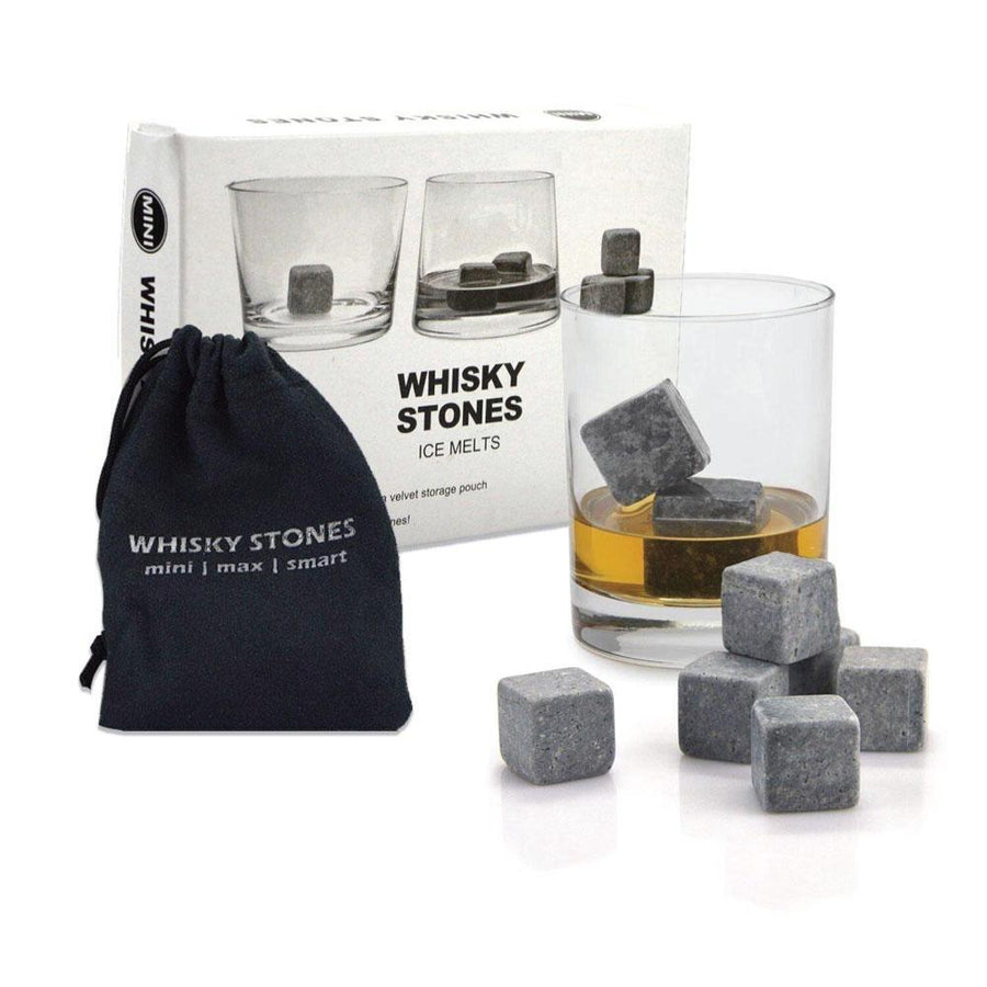 Whiskey Stones Ice Melts - 9 Reusable Natural Marble Chilling Scotch Rocks Cubes - SuperSaverAU - view 1