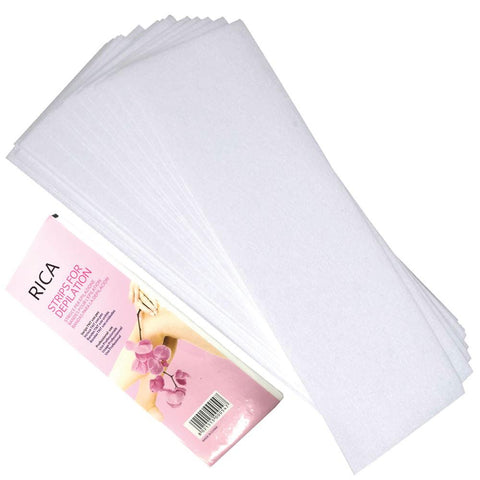 100x White 70gsm Non-Woven Pre-Cut Disposable Waxing Strips 7x20 cm - SuperSaverAU - view 1