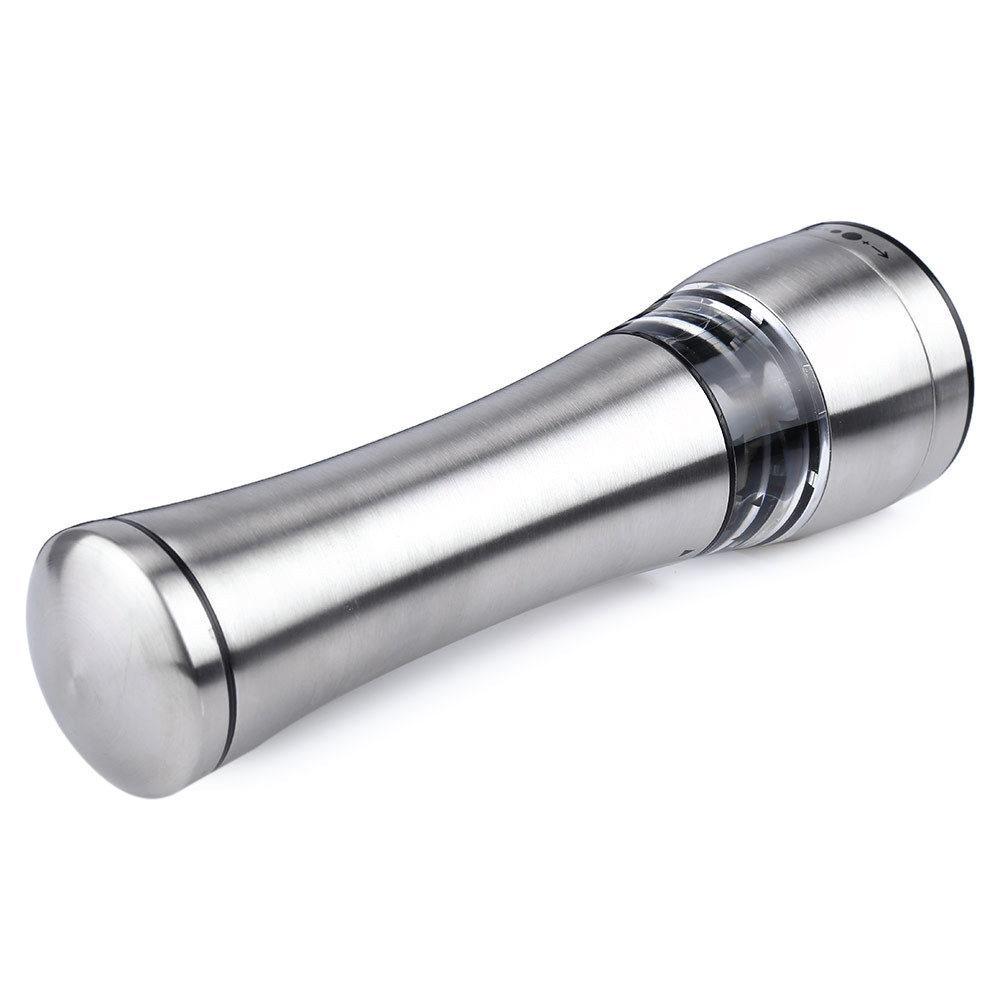 Electrical Stainless Steel Salt & Pepper Mill, 75ml, Adjustable Coarseness, Battery Operated - SuperSaverAU - view 1