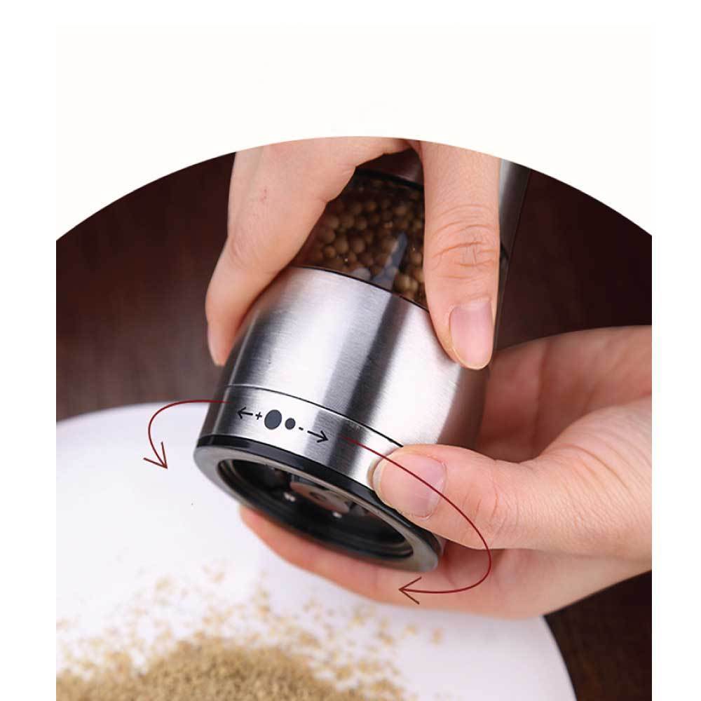 Electrical Stainless Steel Salt & Pepper Mill, 75ml, Adjustable Coarseness, Battery Operated - SuperSaverAU - view 5