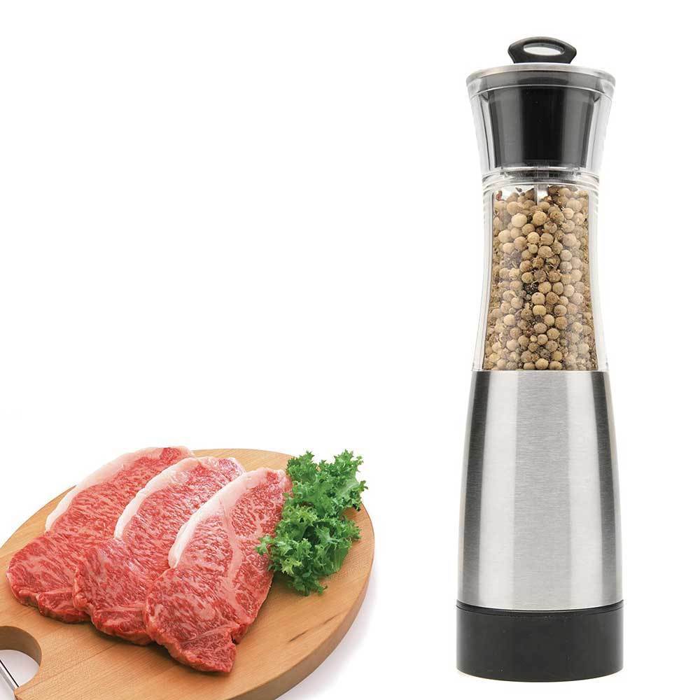 Automatic Electric Gravity Pepper or Salt Grinder - 6cm x 22.5cm, Adjustable Coarseness - SuperSaverAU - view 1