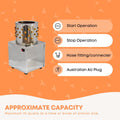 Stainless Steel 300mm Bird Feather Plucker Machine - 10 Quail Capacity - SuperSaverAU - view 3