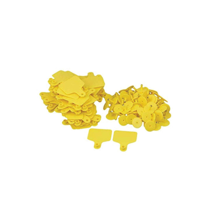 Cattle Ear Tags 100x Small Yellow 5x4cm Blank for Sheep Pig Livestock - SuperSaverAU - view 1