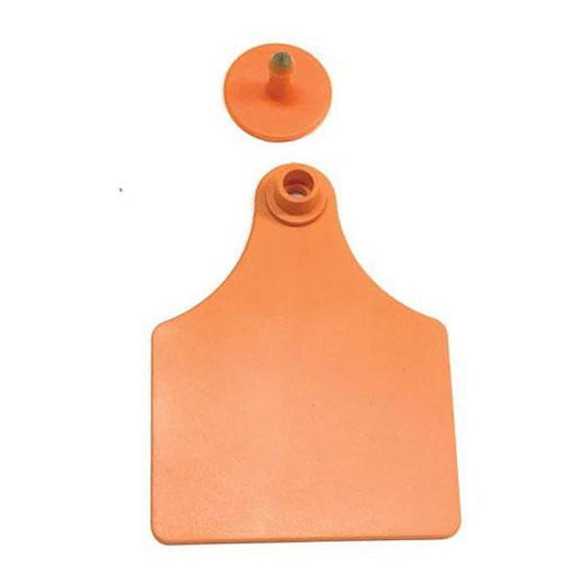 Cattle Ear Tags 100x Large Orange Blank 7x10cm for Livestock Tagging