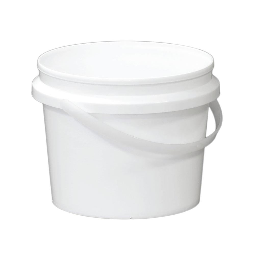 Bulk 10x 2L White Food Grade Plastic Buckets with Handle & Tamper Evident Lid - SuperSaverAU - view 2