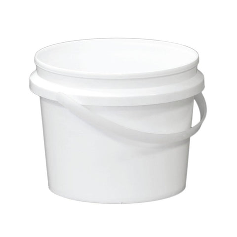 Bulk 10x 2L White Food Grade Plastic Buckets with Handle & Tamper Evident Lid - SuperSaverAU - view 2