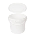 Bulk 10x 5L White Food Grade Plastic Buckets with Handle & Tamper Evident Lid - SuperSaverAU - view 1