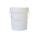 10L White Food Grade Plastic Buckets with Handle & Tamper Evident Lid - 10 Pack - SuperSaverAU - view 1