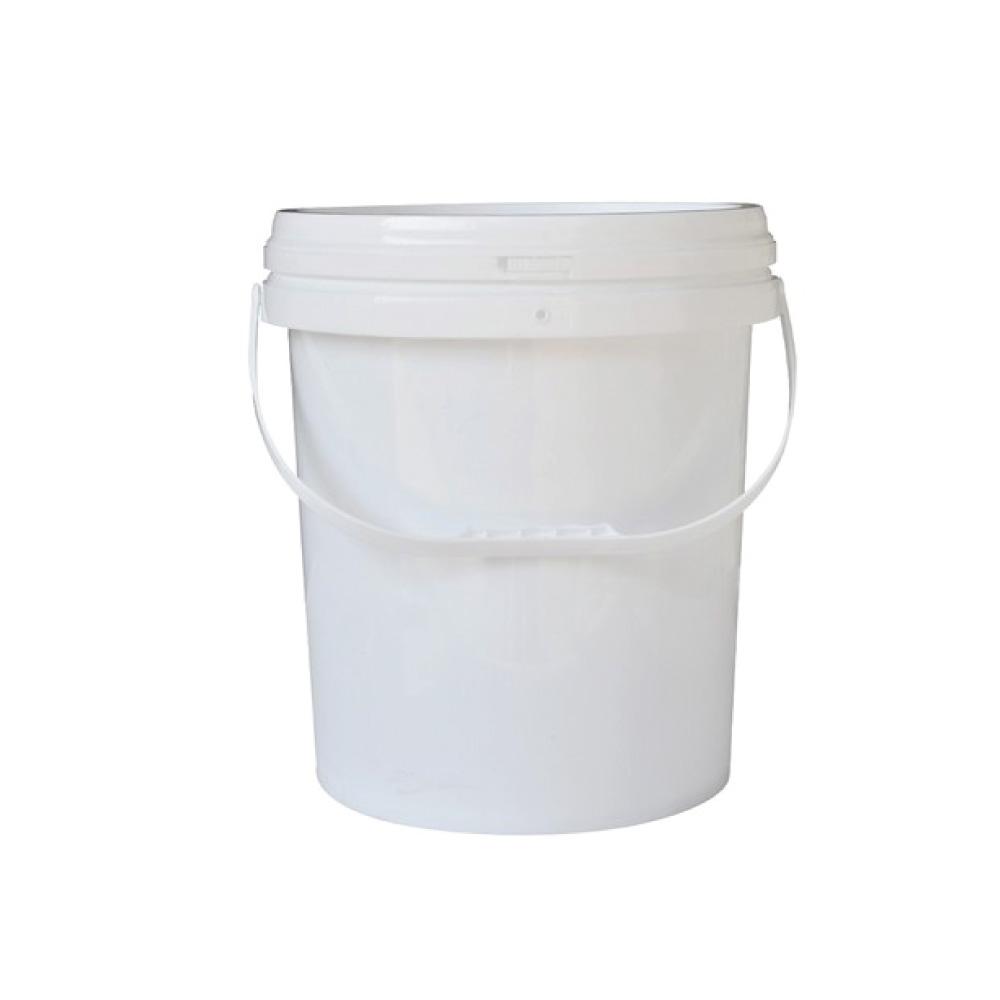 10L White Food Grade Plastic Buckets with Handle & Tamper Evident Lid - 10 Pack - SuperSaverAU - view 1