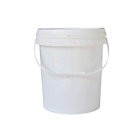 10L White Food Grade Plastic Buckets with Handle & Tamper Evident Lid - 10 Pack - SuperSaverAU - view 1